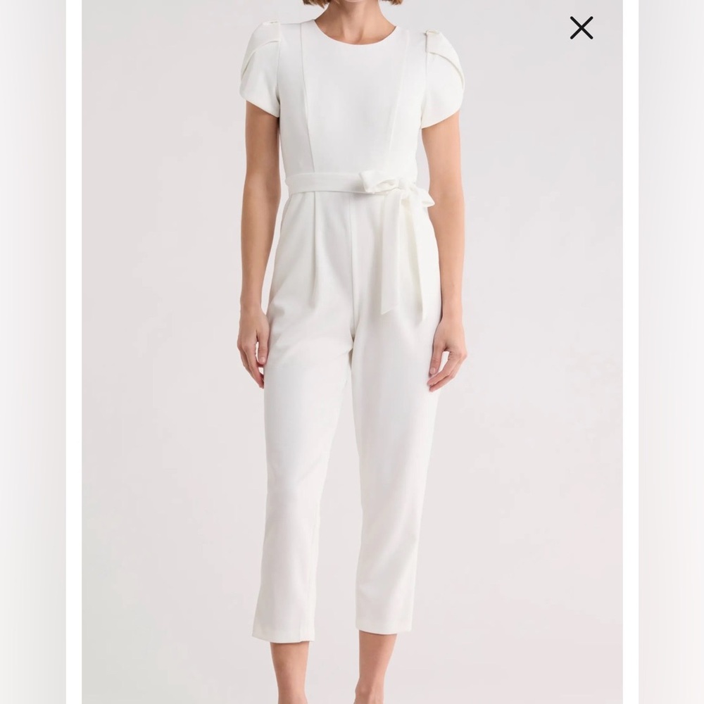 Calvin Klein White Tulip Sleeved Jumper Size 10